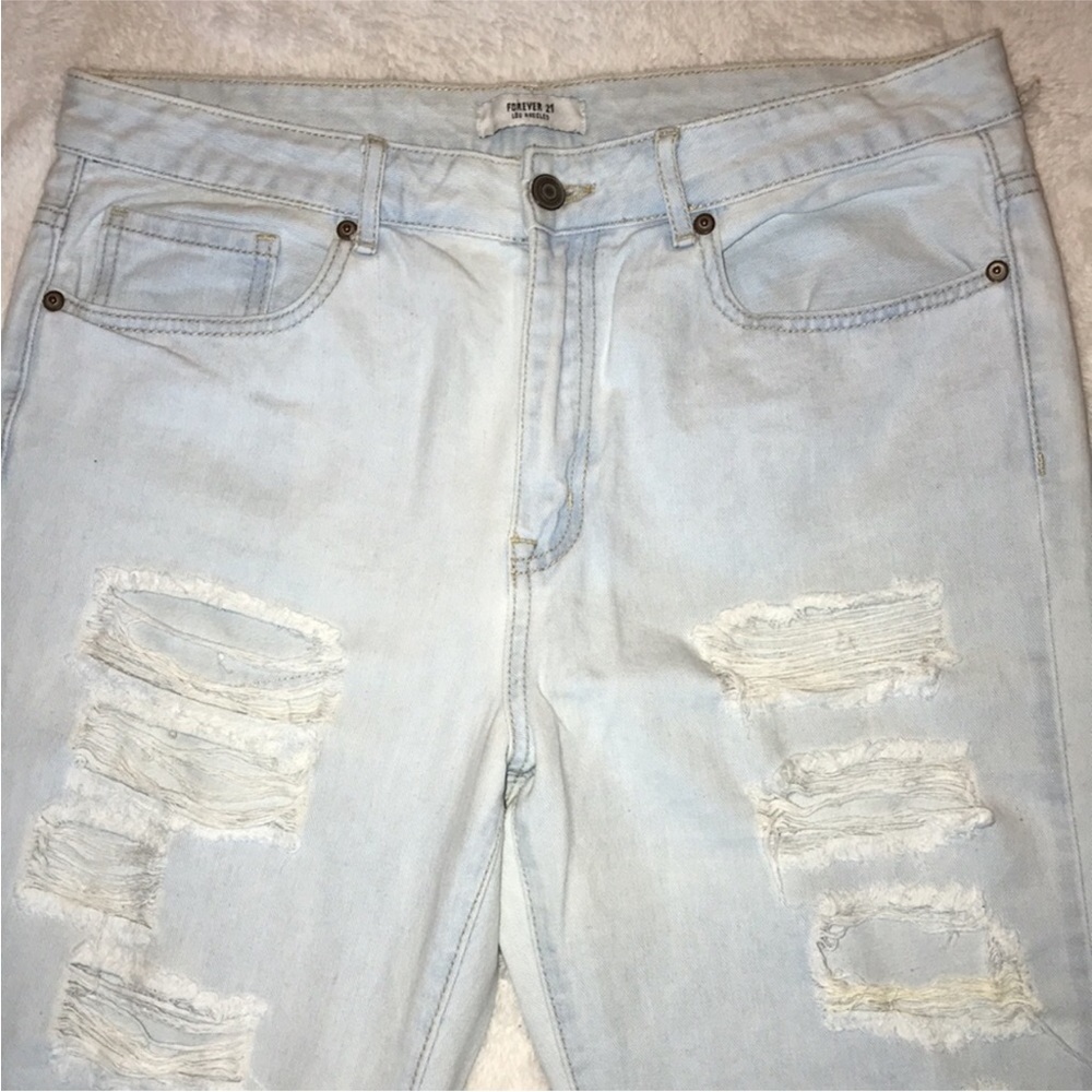 High Rise Distressed Mom Jeans - Picture 3 of 9